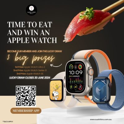 TIME TO EAT AND WIN AN APPLE WATCH
